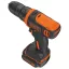 Black & Decker BDCDD12-QW fúrógép Kulcsnélküli Fekete, Narancssárga