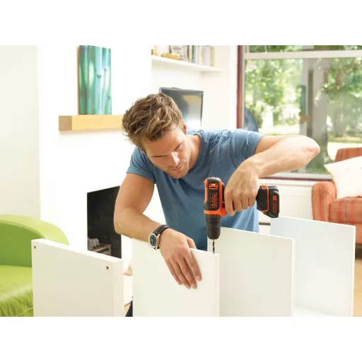 Black & Decker BDCDD12-QW fúrógép Kulcsnélküli Fekete, Narancssárga