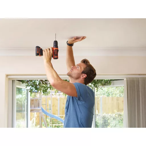 Black & Decker BDCDD12-QW fúrógép Kulcsnélküli Fekete, Narancssárga
