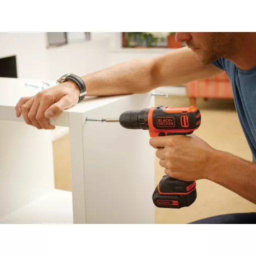 Black & Decker BDCDD12-QW fúrógép Kulcsnélküli Fekete, Narancssárga