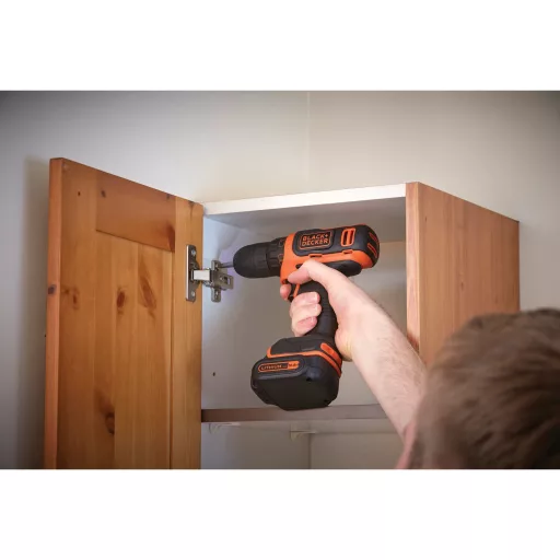 Black & Decker BDCDD12-QW fúrógép Kulcsnélküli Fekete, Narancssárga