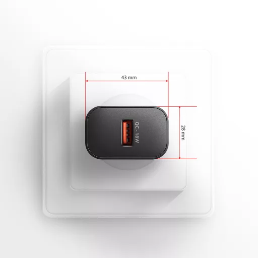 Axagon ACU-QC18 kroviklis jungiama tinkl QC 18W, 1x port USB-A, QC3.0/AFC/FCP/SMART Juoda Mobiltelefon, Tápérintkező, Okostelefon, Okosóra, Táblagép, Univerzális Fekete Váltakozó áram Gyorstöltés Beltéri