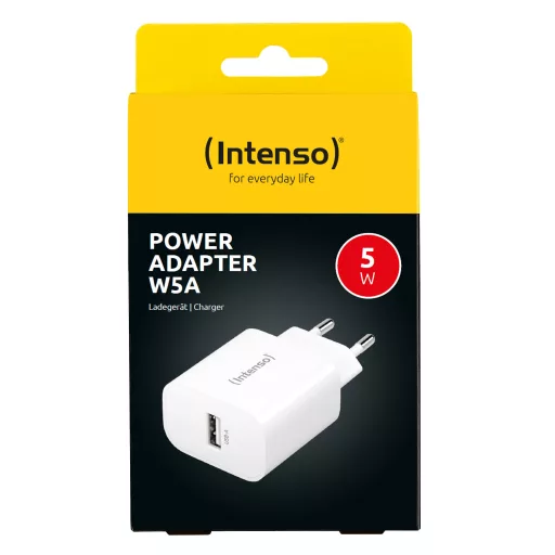 Intenso 1x USB-A Adapter weiß Univerzális Fehér Váltakozó áram Beltéri