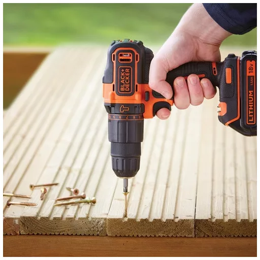Black & Decker BDCHD18S1KA 1400 RPM Fekete, Narancssárga
