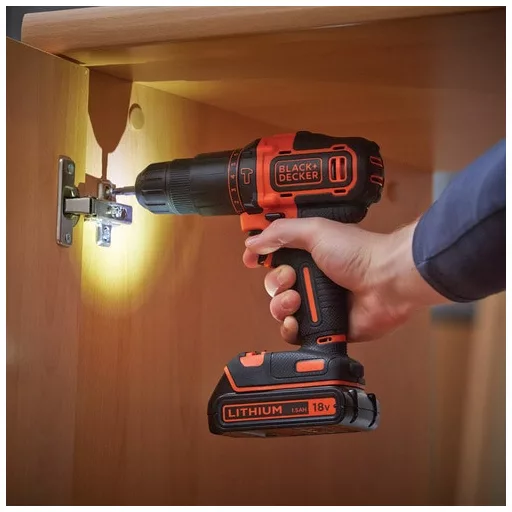 Black & Decker BDCHD18S1KA 1400 RPM Fekete, Narancssárga