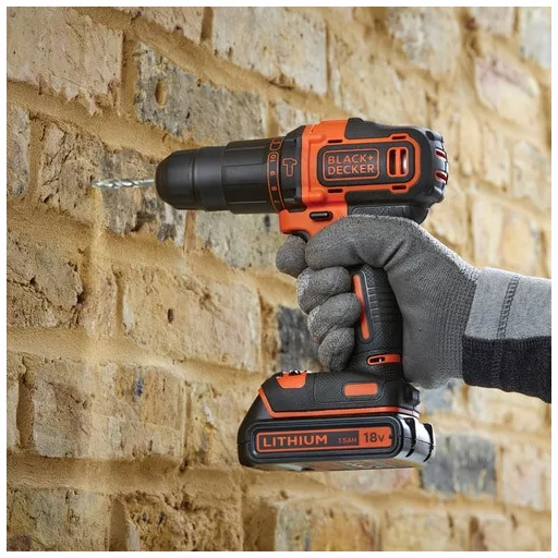 Black & Decker BDCHD18S1KA 1400 RPM Fekete, Narancssárga