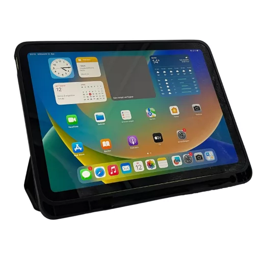 DEQSTER 40-1013775 táblagép tok 27,7 cm (10.9") Oldalra nyíló Fekete