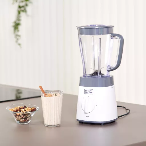 Black & Decker BXJB500E turmixgép 1,5 L Asztali mixer 500 W Fehér