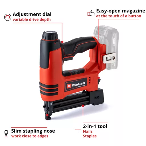 Einhell TE-CN 18 Li - Solo Szögbelövő/tűzőgép Akkumulátor