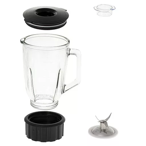 Adler AD 4078 turmixgép Asztali mixer 1700 W Fekete, Rozsdamentes acél, Átlátszó