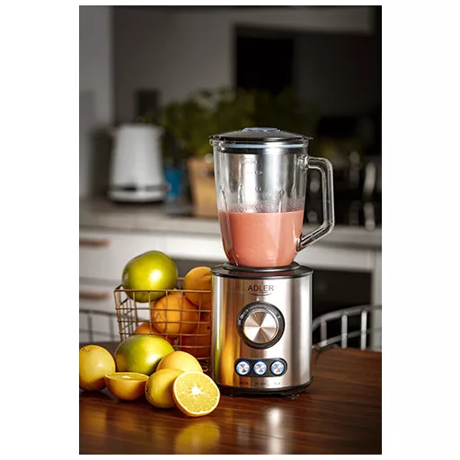 Adler AD 4078 turmixgép Asztali mixer 1700 W Fekete, Rozsdamentes acél, Átlátszó
