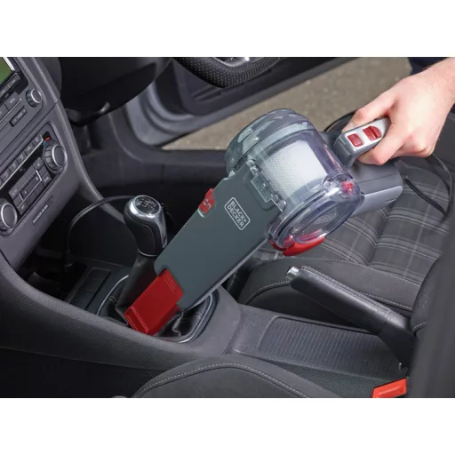 Black & Decker PV1200AV kézi porszívó Szürke, Vörös, Átlátszó