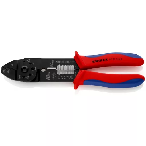 Knipex 97 21 215 B Krimpelőfogó Fekete, Kék, Vörös