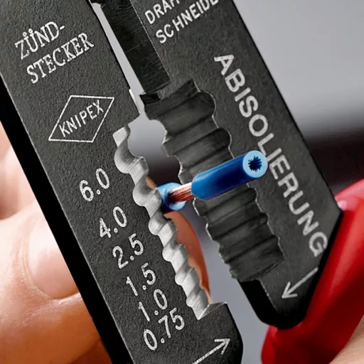 Knipex 97 21 215 B Krimpelőfogó Fekete, Kék, Vörös