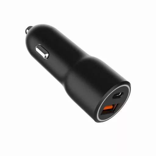 Gembird TA-UC-AC2PDQC38-CAR-01 mobiltelefon töltő Univerzális Fekete Szivargyújtó Gyorstöltés Automatikus