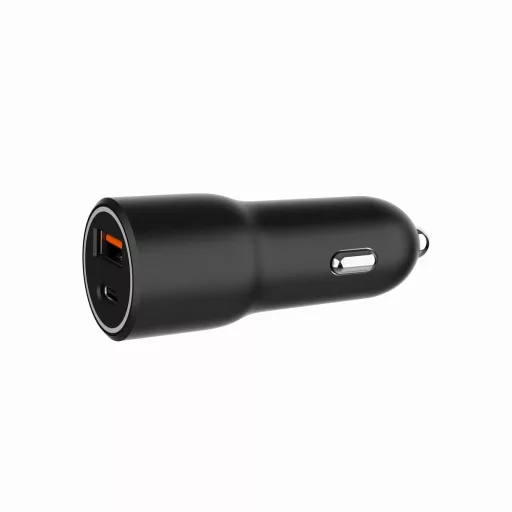 Gembird TA-UC-AC2PDQC38-CAR-01 mobiltelefon töltő Univerzális Fekete Szivargyújtó Gyorstöltés Automatikus