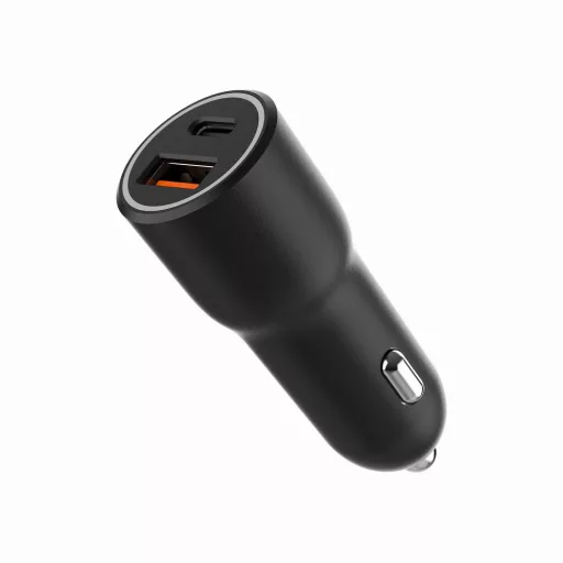 Gembird TA-UC-AC2PDQC38-CAR-01 mobiltelefon töltő Univerzális Fekete Szivargyújtó Gyorstöltés Automatikus