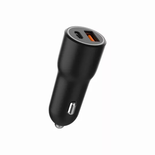 Gembird TA-UC-AC2PDQC38-CAR-01 mobiltelefon töltő Univerzális Fekete Szivargyújtó Gyorstöltés Automatikus