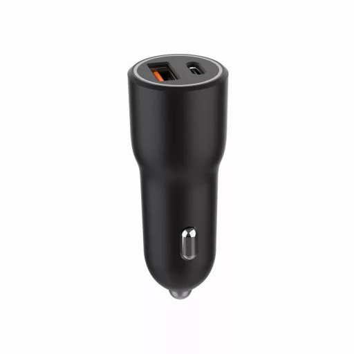 Gembird TA-UC-AC2PDQC38-CAR-01 mobiltelefon töltő Univerzális Fekete Szivargyújtó Gyorstöltés Automatikus