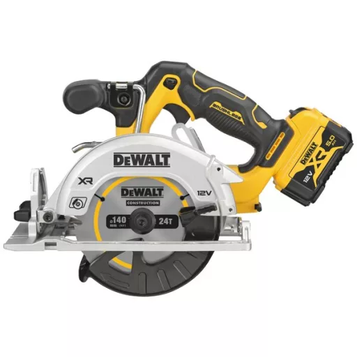 DeWALT DCS512P2-QW hordozható körfűrész 14 cm Fekete, Sárga 3600 RPM