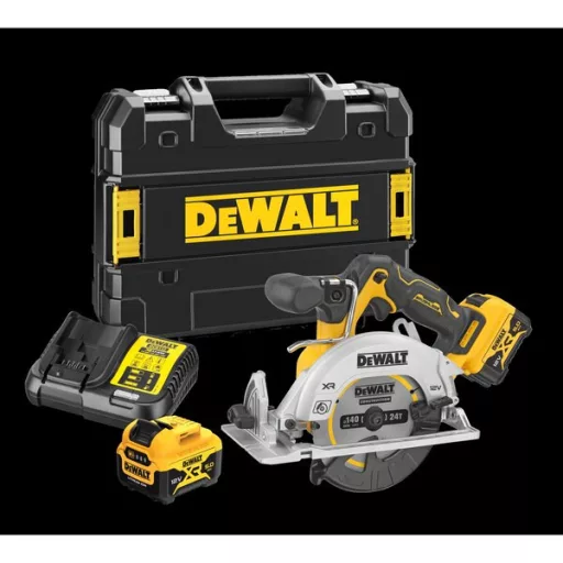 DeWALT DCS512P2-QW hordozható körfűrész 14 cm Fekete, Sárga 3600 RPM