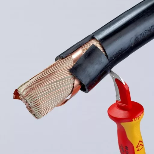 Knipex 98 55 SB vágókés Vörös, Sárga Rögzített pengés kés