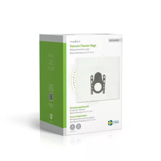 Nedis DUBG700-8.2 porzsák, Bosch / Siemens, D - E - F - G - H sorozat, 8db porzsák + 2db mikroszűrő