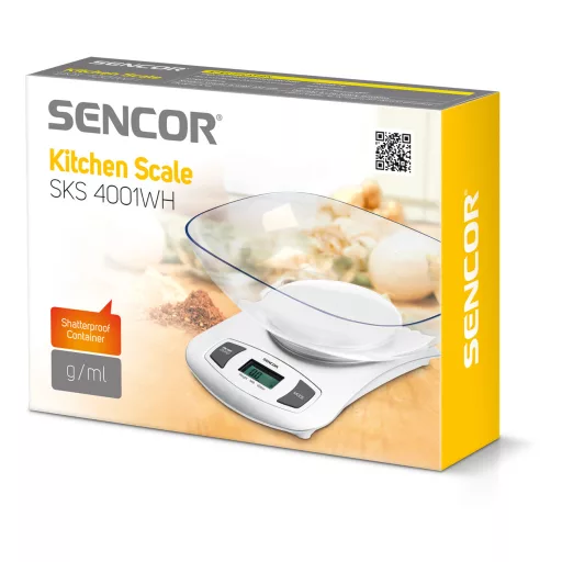 Sencor SKS 4001WH konyhai mérleg Fehér Elektronikus konyhai mérleg
