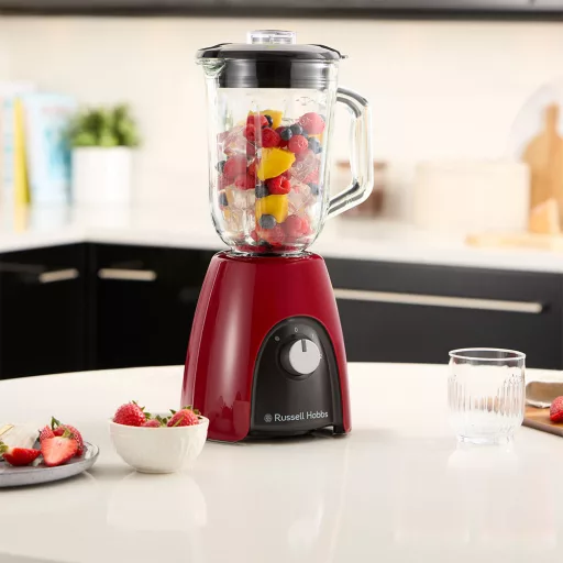 Russell Hobbs 27120-56 turmixgép 1,5 L Asztali mixer 650 W Fekete, Vörös, Átlátszó