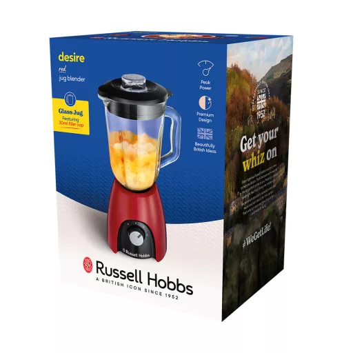 Russell Hobbs 27120-56 turmixgép 1,5 L Asztali mixer 650 W Fekete, Vörös, Átlátszó