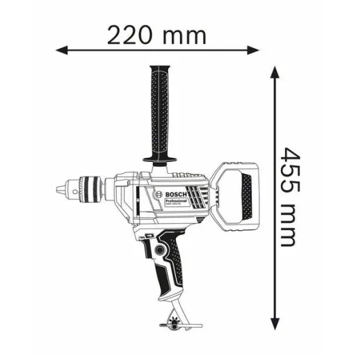 Bosch 0 601 1B0 000 fúrógép 630 RPM 3 kg Fekete, Kék