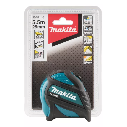 Makita B-57146 mérőszalag 5,5 M Fekete, Kék