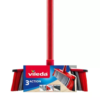   Vileda 4023103173286 seprű Beltéri Kemény sörte Szürke, Vörös