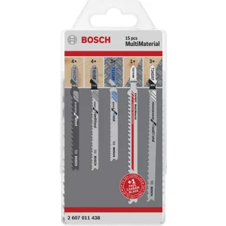   Bosch 2 607 011 438 lombfűrész, kanyarítófűrész és szablyafűrész lap Lombfűrész penge Keményfém 15 db
