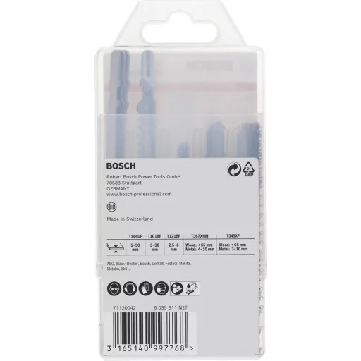 Bosch 2 607 011 438 lombfűrész, kanyarítófűrész és szablyafűrész lap Lombfűrész penge Keményfém 15 db