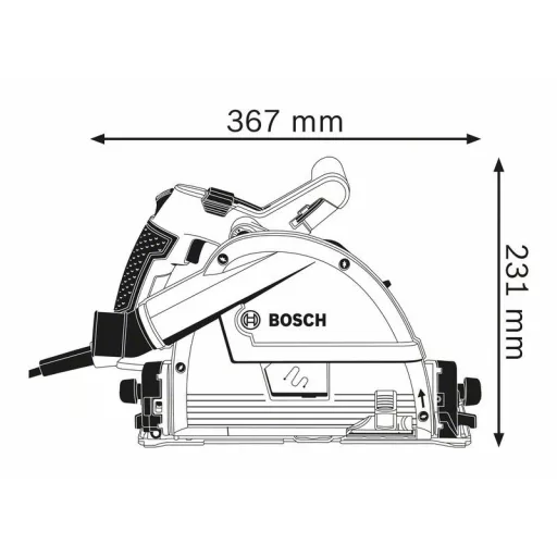 Bosch 0 601 675 000 hordozható körfűrész 16,5 cm 6250 RPM 1400 W
