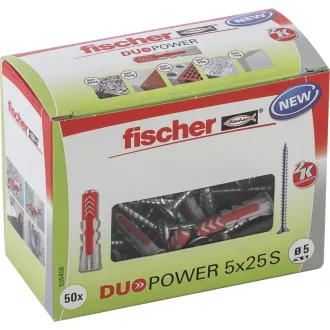   Fischer DUOPOWER 5 x 25 S LD 50 db Bővítő kapcsolathely 25 mm