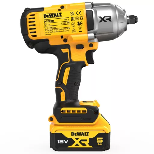 DeWALT DCF900P2T-QW motoros csavarkulcs 1/2" 1898 Nm Fekete, Sárga 18 V