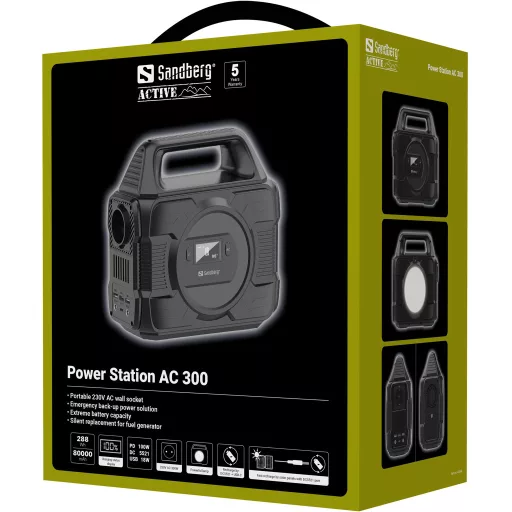 Sandberg 420-84 hordozható áramforrás 80000 mAh 300 W 3,26 kg
