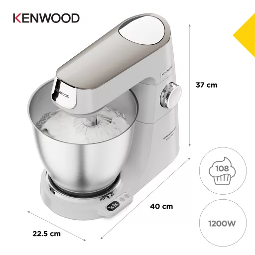 Kenwood Titanium Chef Baker XL darálógép 1200 W 7 L Fehér Beépített mérlegek