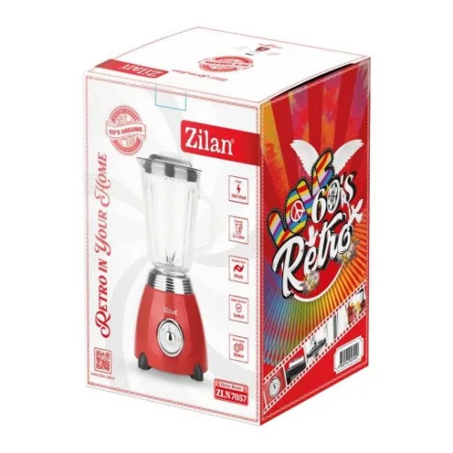 HKN Zilan ZLN7057 Retro turmixgép - 500W - piros