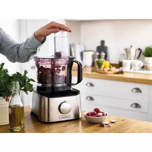 Kenwood FDM301SS darálógép 800 W 2,1 L Fekete, Rozsdamentes acél Beépített mérlegek