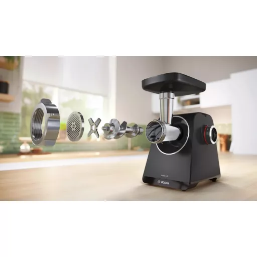 Bosch MFWS430B húsdaráló 1900 W Fekete, Ezüst