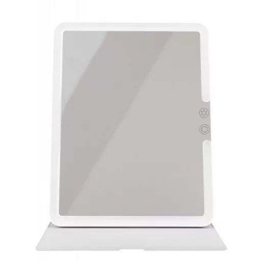 HUMANAS ML02 ,,tablet" akkumulátoros sminktükör, 25 x 19,1 cm, stílusos védőtok, állítható fényerő, 3 színhőmérséklet,