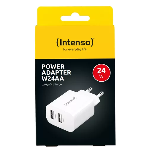 Intenso POWER ADAPTER 2XUSB-A/7802412 Univerzális Fehér Váltakozó áram Beltéri