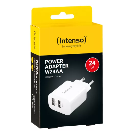 Intenso POWER ADAPTER 2XUSB-A/7802412 Univerzális Fehér Váltakozó áram Beltéri