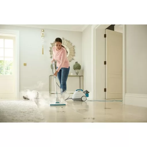 Black & Decker BHSMP2314-QS gőztisztító Henger gőztisztító 1,2 L 2300 W Kék, Fehér