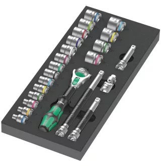 Wera 05150111001 racsnis csavarkulcs 23 db Fekete, Zöld