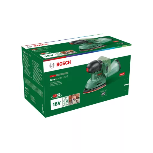 Bosch EasySander 18V-8 Orbitális csiszoló 22000 OPM Fekete, Zöld