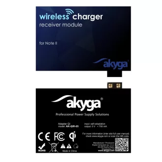   Akyga AK-QIR-05 mobiltelefon töltő Okostelefon Fekete Váltakozó áram Beltéri